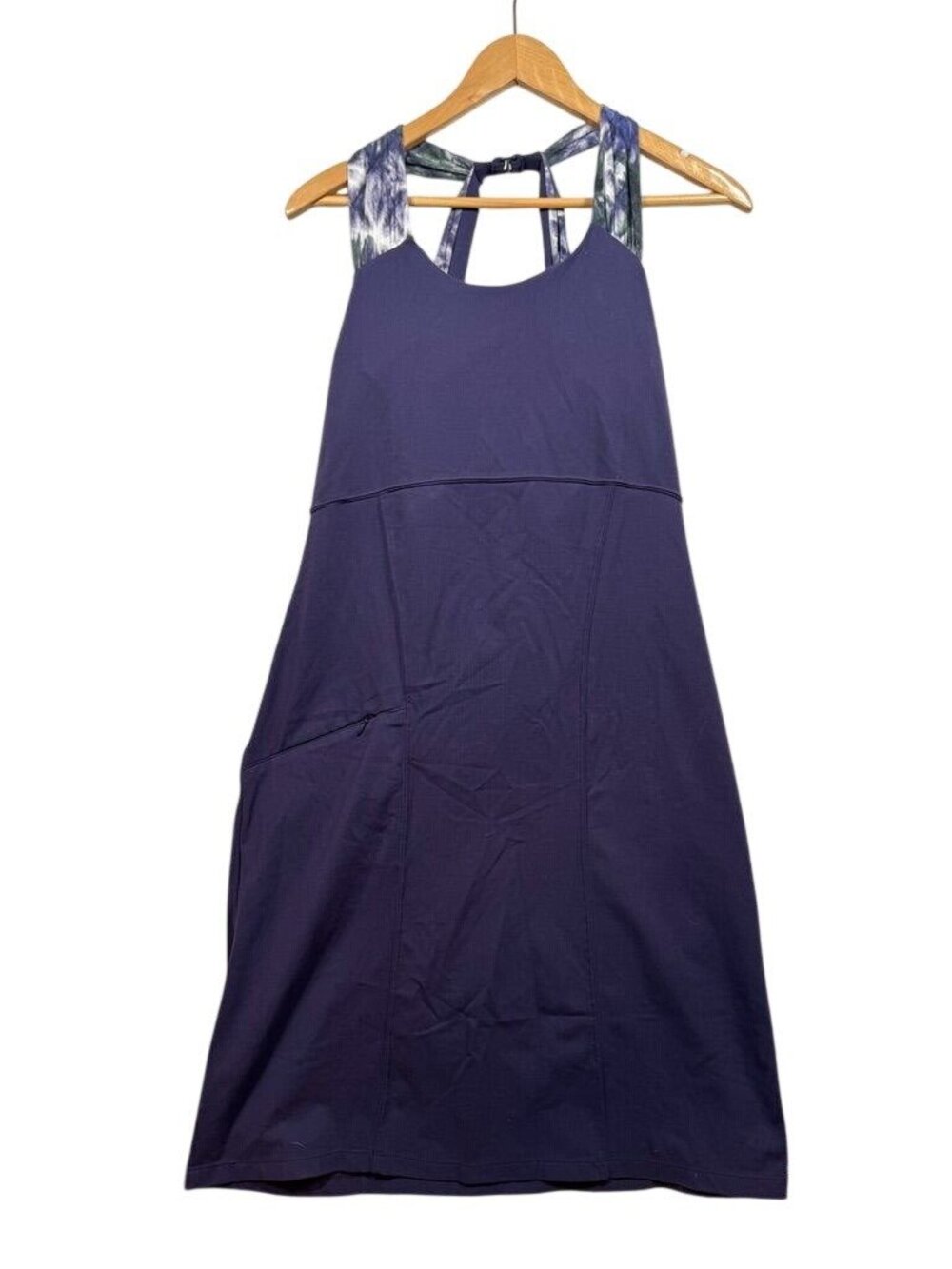 Athleta Scarlett Halter Dress Dark Purple Athletic Summer 906114 Women's Large
